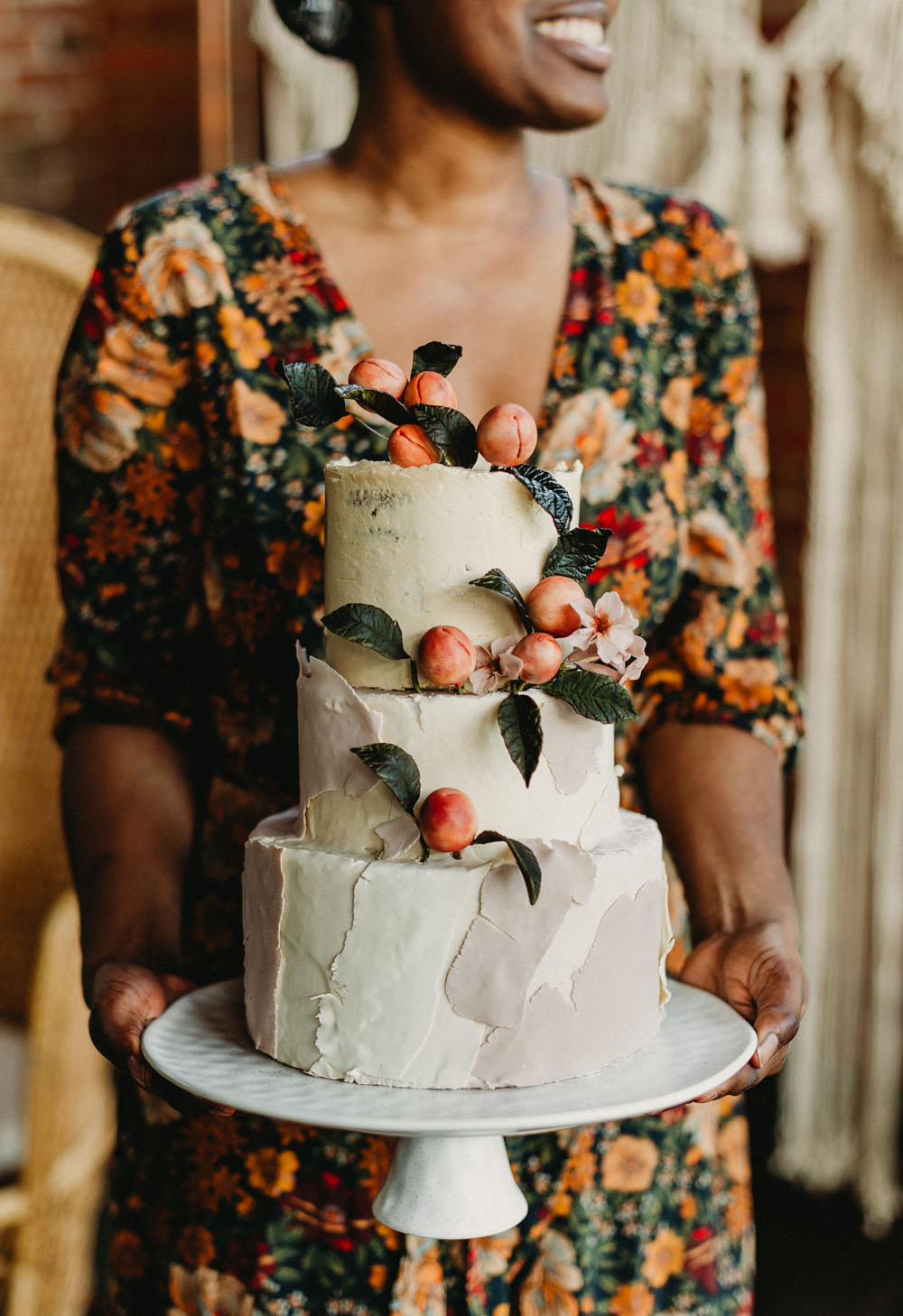 Citrus Wedding Inspiration Vintage Old Florida wedding cake Cavu Tampa