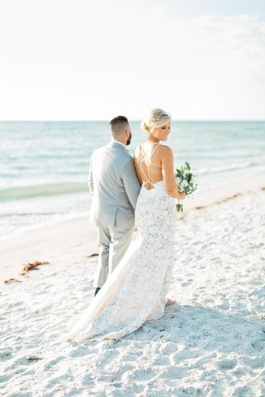 Destination Beach Wedding Invitation Florida St.Pete Tropical Postcard Inn Palm Tree String Lights Citrus Press Co