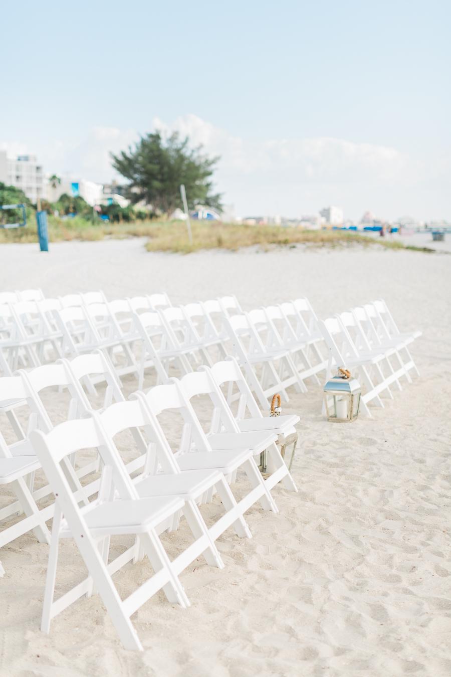 Destination Beach Wedding Invitation Florida St.Pete Tropical Postcard Inn Palm Tree String Lights Citrus Press Co