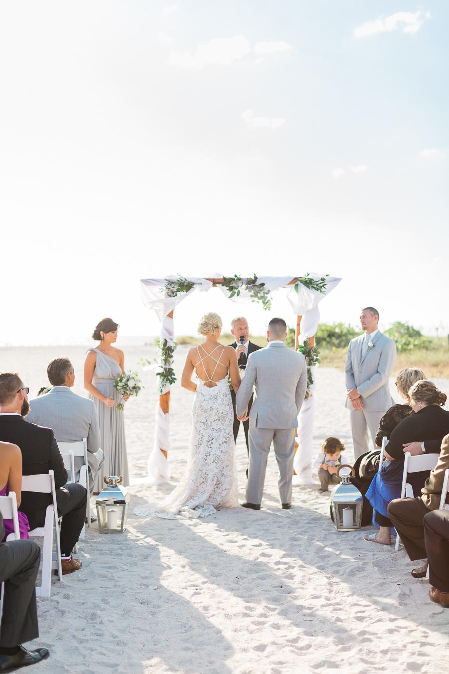 Destination Beach Wedding Invitation Florida St.Pete Tropical Postcard Inn Palm Tree String Lights Citrus Press Co