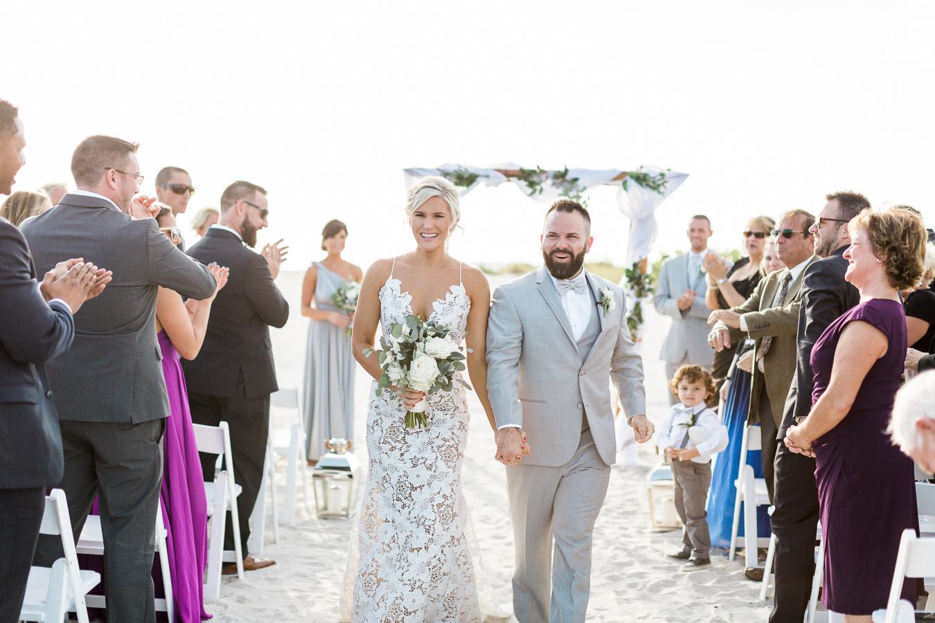 Destination Beach Wedding Invitation Florida St.Pete Tropical Postcard Inn Palm Tree String Lights Citrus Press Co