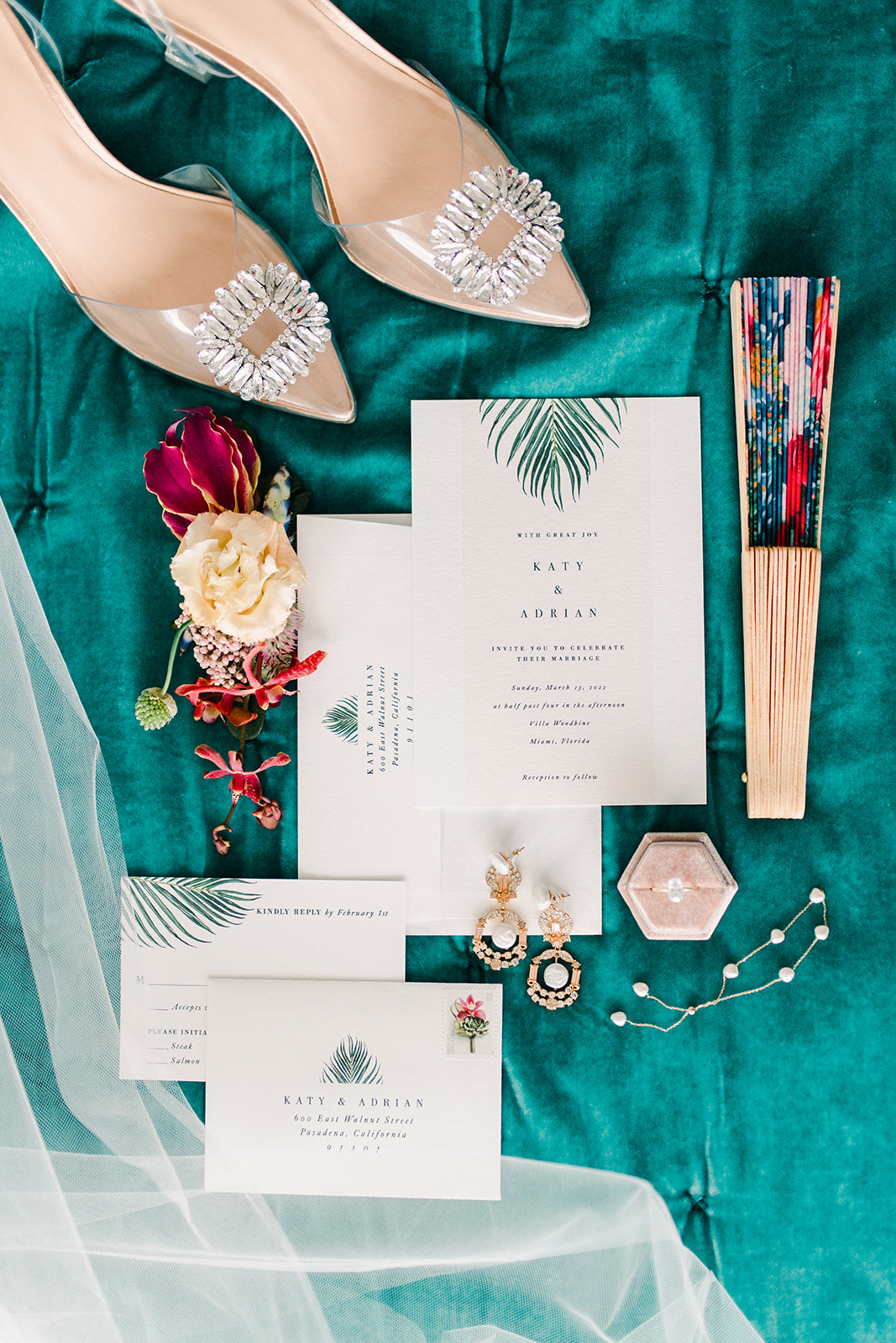 Minimal Tropical Wedding Invitation perfect for a Destination Wedding