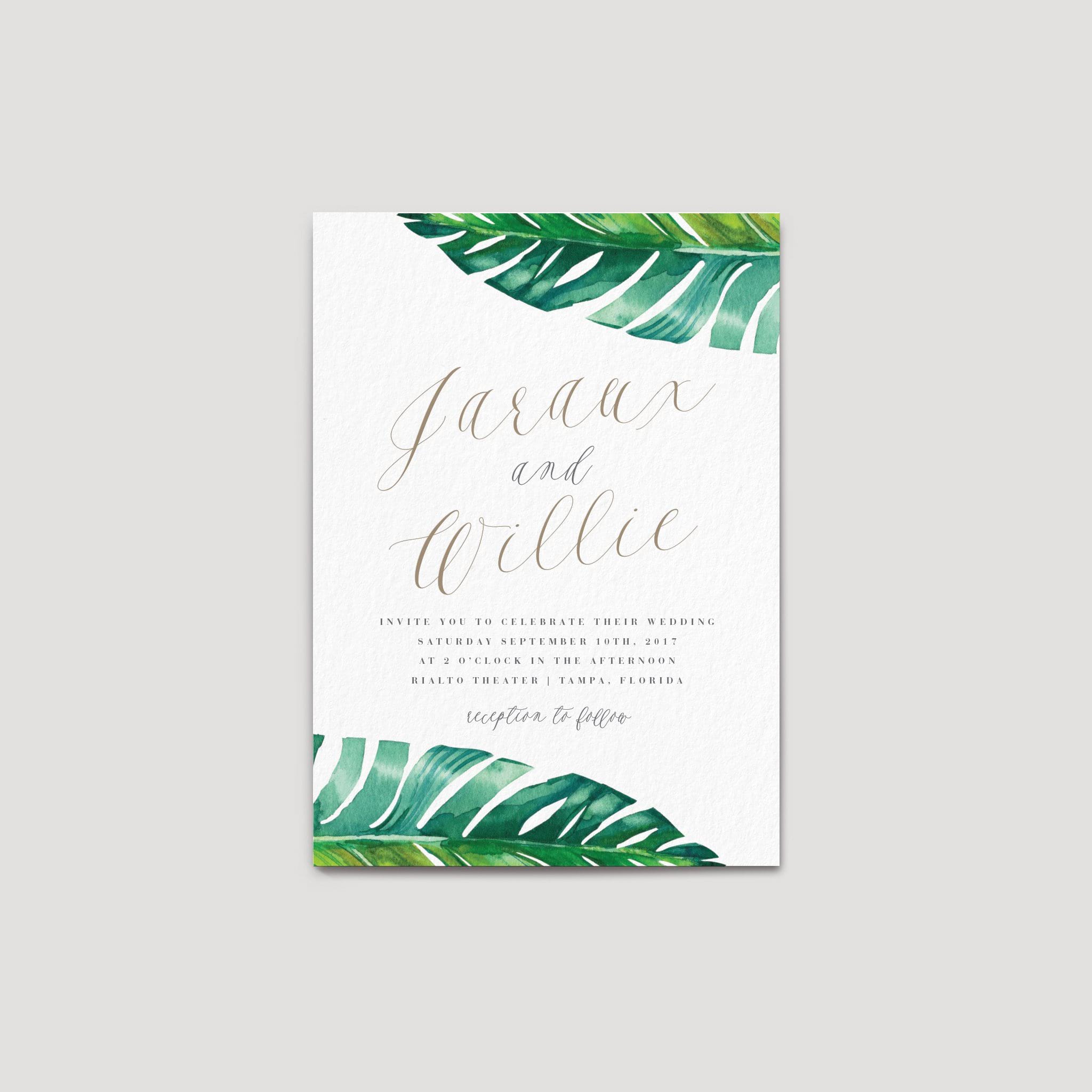 Tropical Wedding Invitation