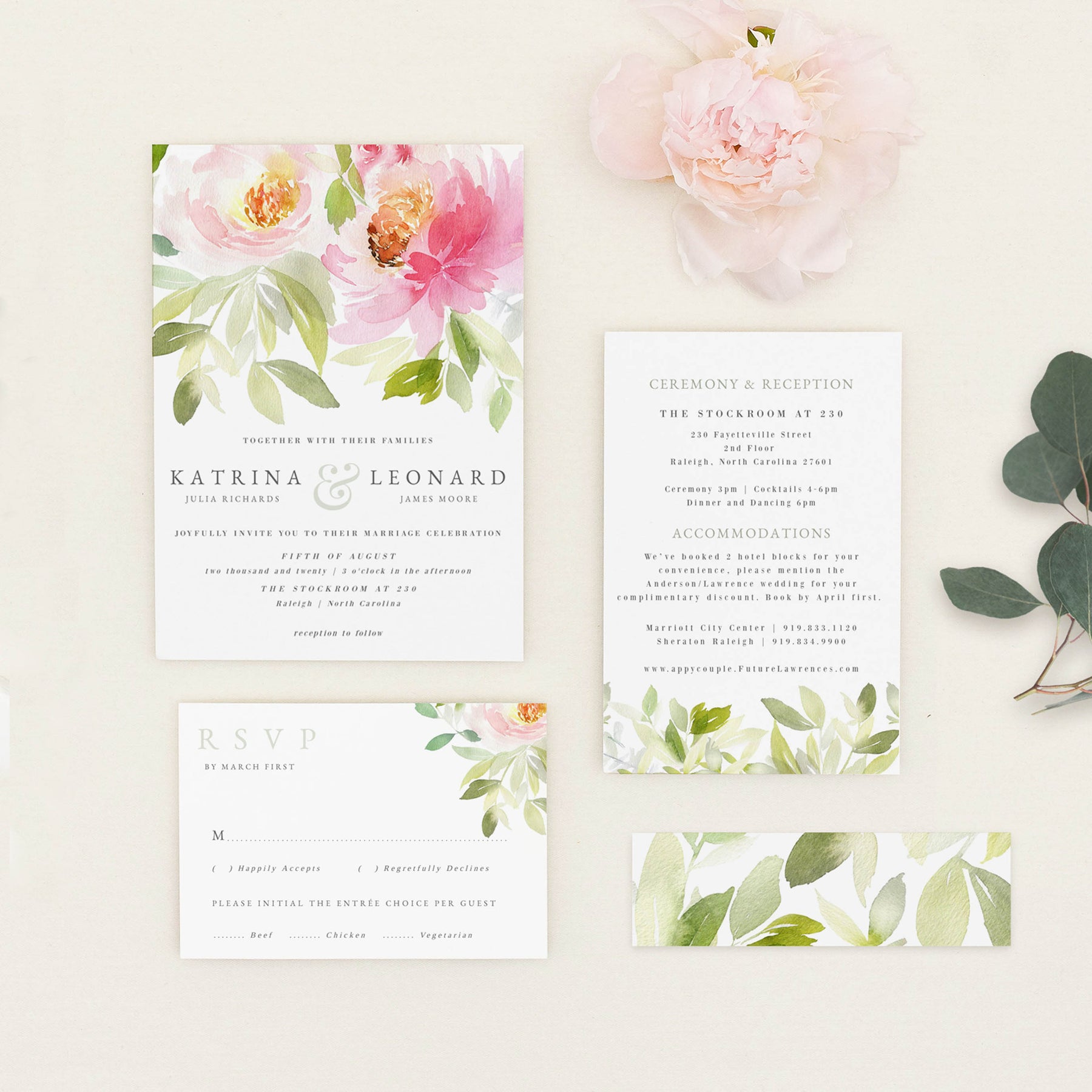 Spring Floral Wedding Invitation | PDF Template – Citrus Press