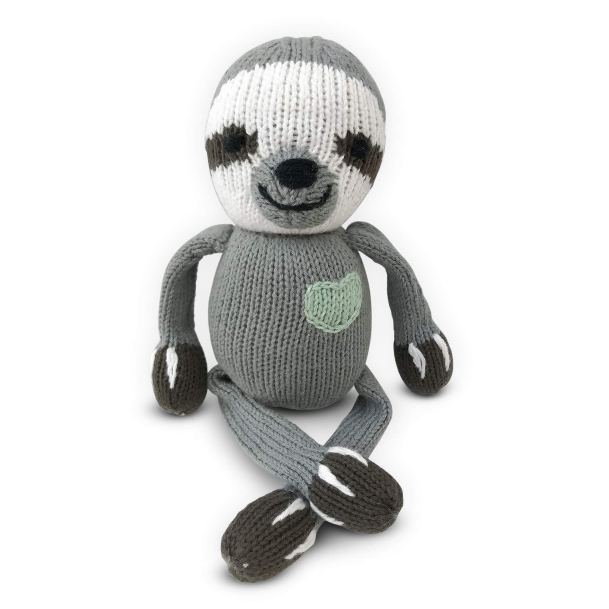 Organic Cotton Knit Rattle Sloth