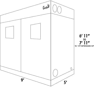 5x9 SuperRoom Dimensions