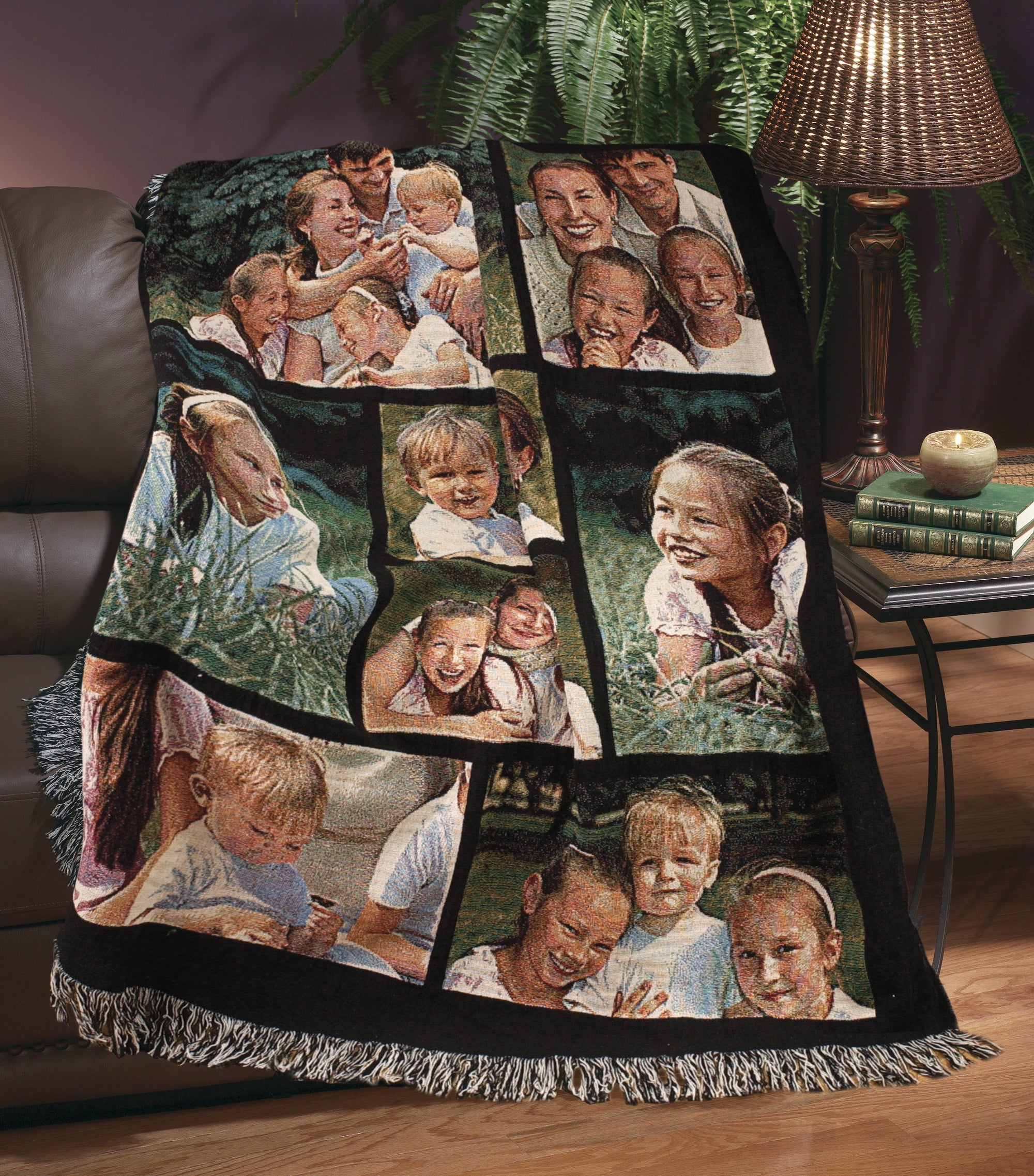 Jacquard Woven Photo Throw Blankets PersonalThrows