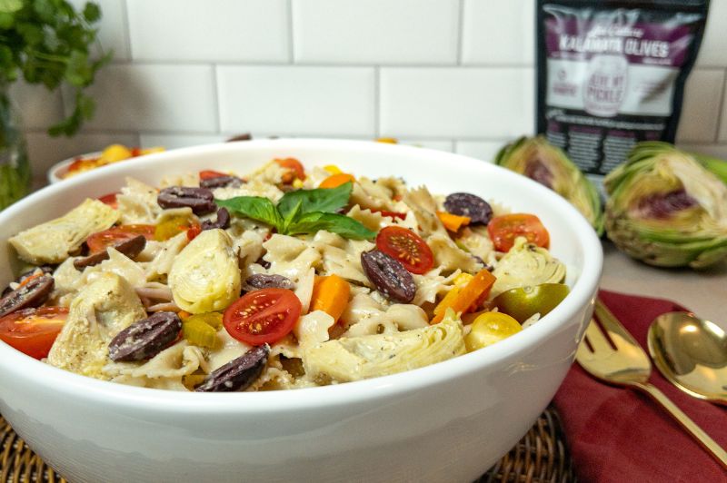 gut healthy probiotic pasta salad