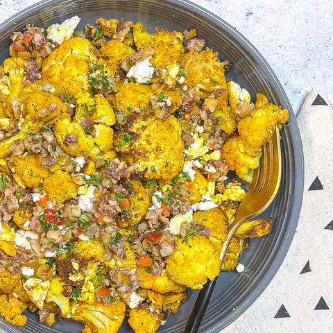 curry cauliflower with olives