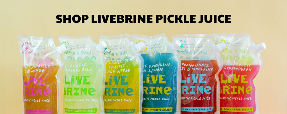 six livebrine pickle juice flavors