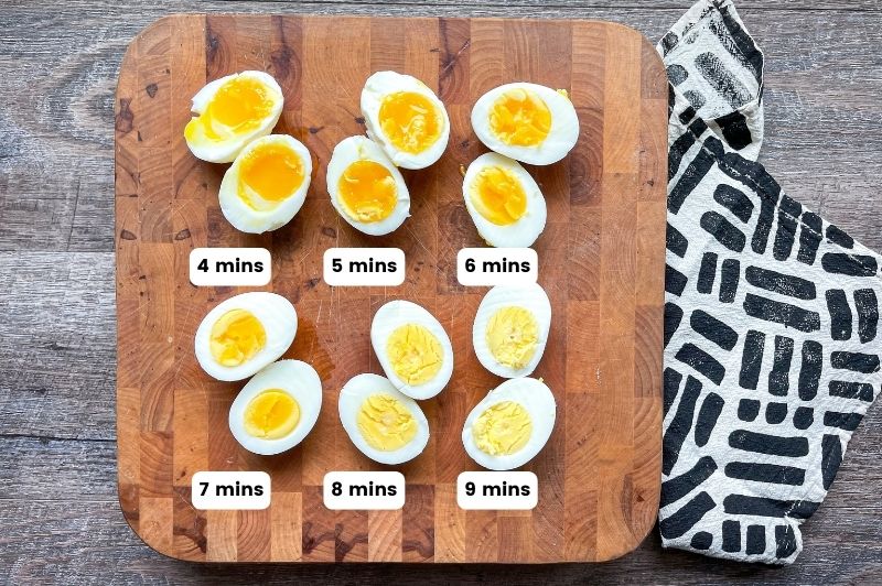 hard boiled eggs and boil times