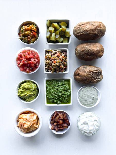 Baked Potato Bar with Healthy Toppings