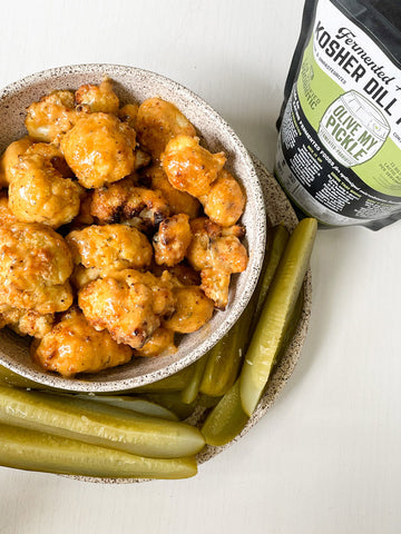 Whole30 Recipe Air Fryer Cauliflower Wings with Pickles