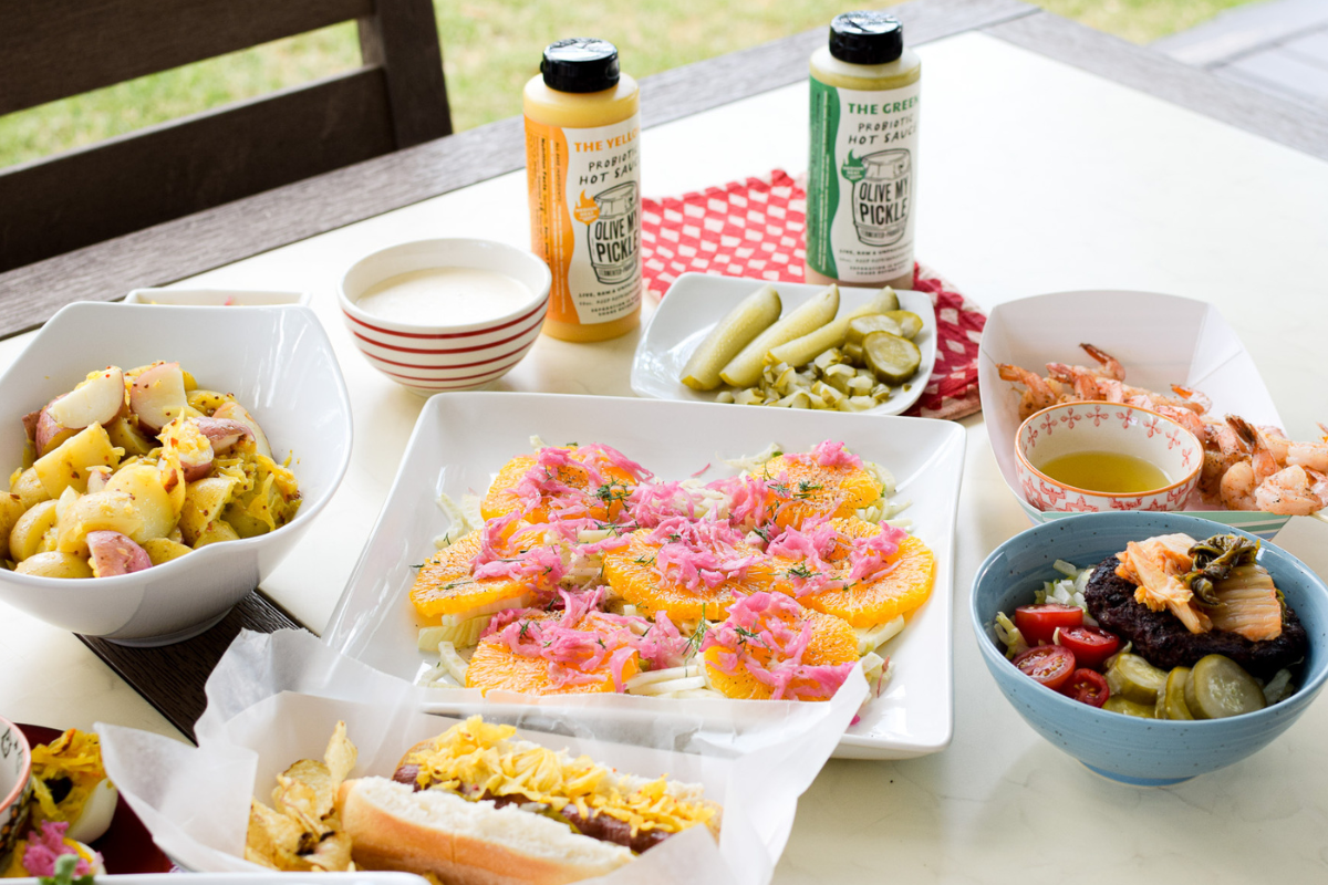 fermented foods at a summer bbq