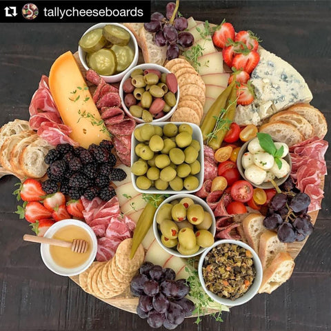 healthy cracker and cheese board