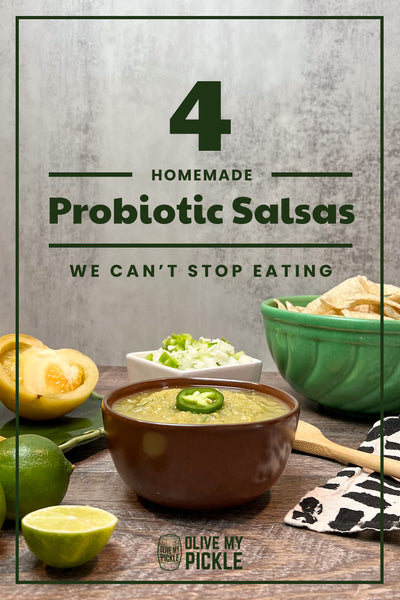 4 homemade salsas with fresh ingredients