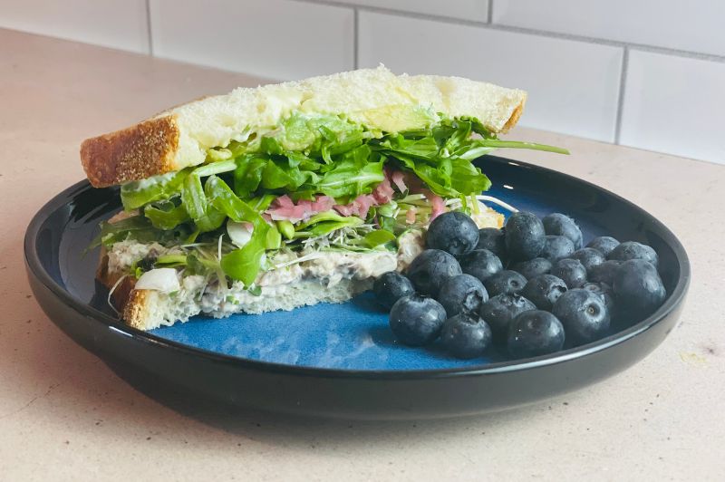 sardine salad on gluten free bread