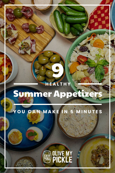 Summer appetizers spread