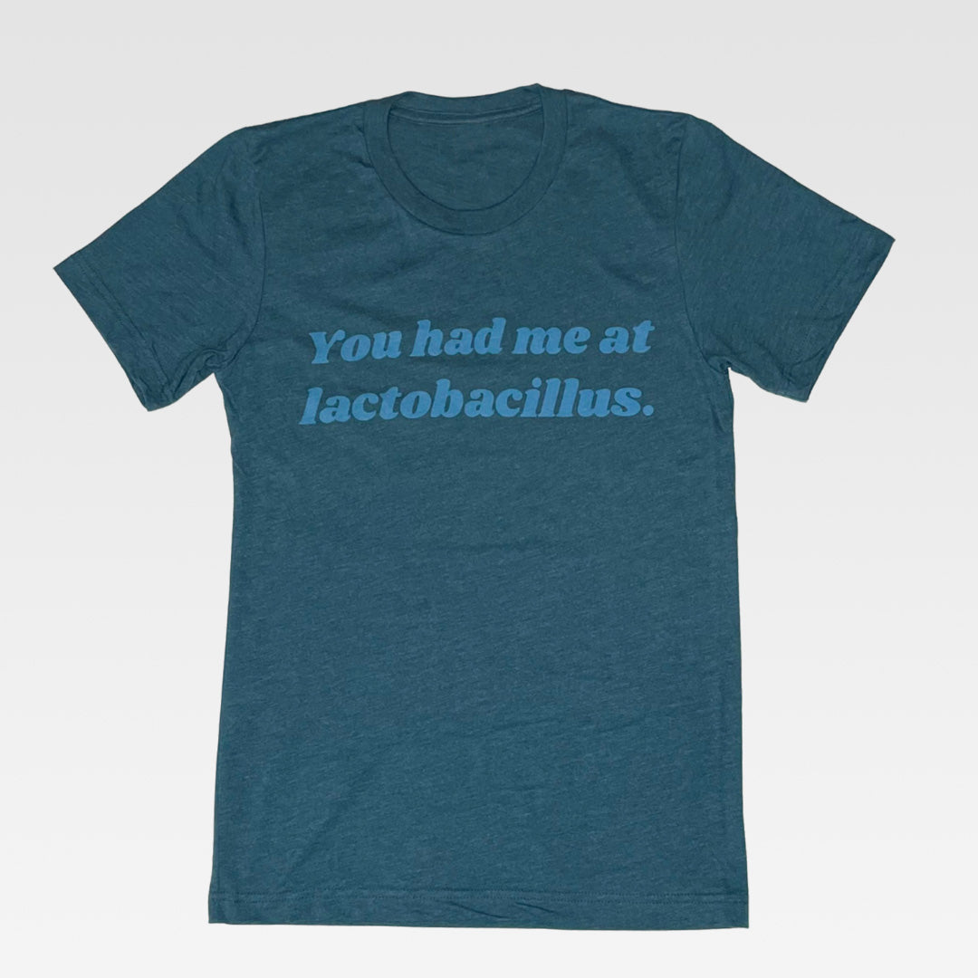 You Had Me At Lactobacillus Tee in Deep Heather Teal - Olive My Pickle product image