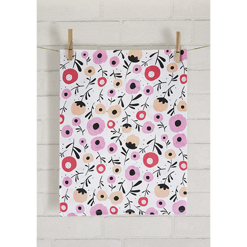 Posy Flower Tea Towel by Pinky Up