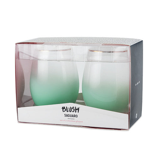Stemless Wine and Cocktail Saguaro Set by Blush