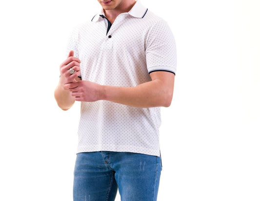 GRAVITY COTTON LUXE WHITE POLO SHIRT P24