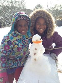 girls with snowman - Art matenwa