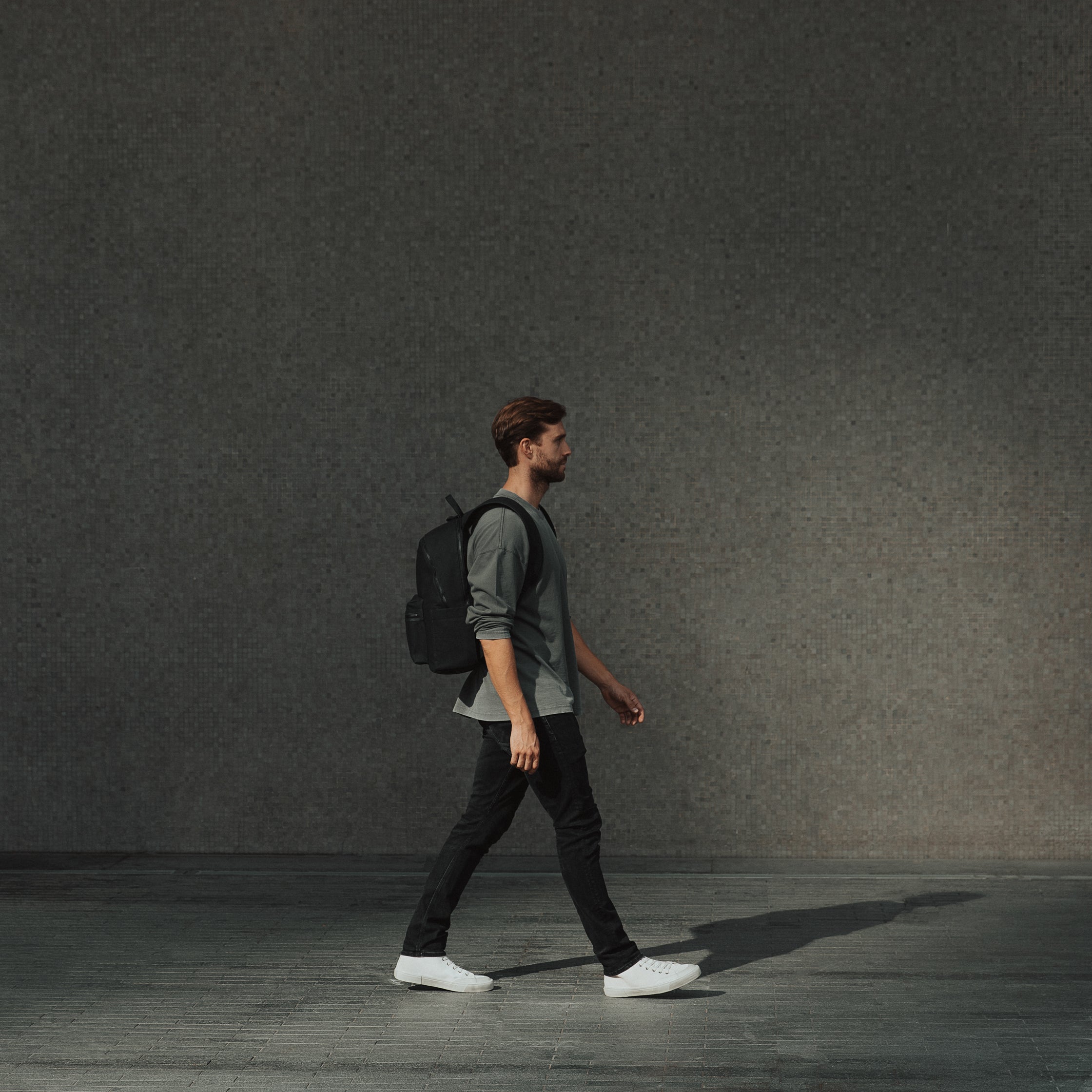 The Commuter Backpack. Waterproofed Canvas and Leather. 16