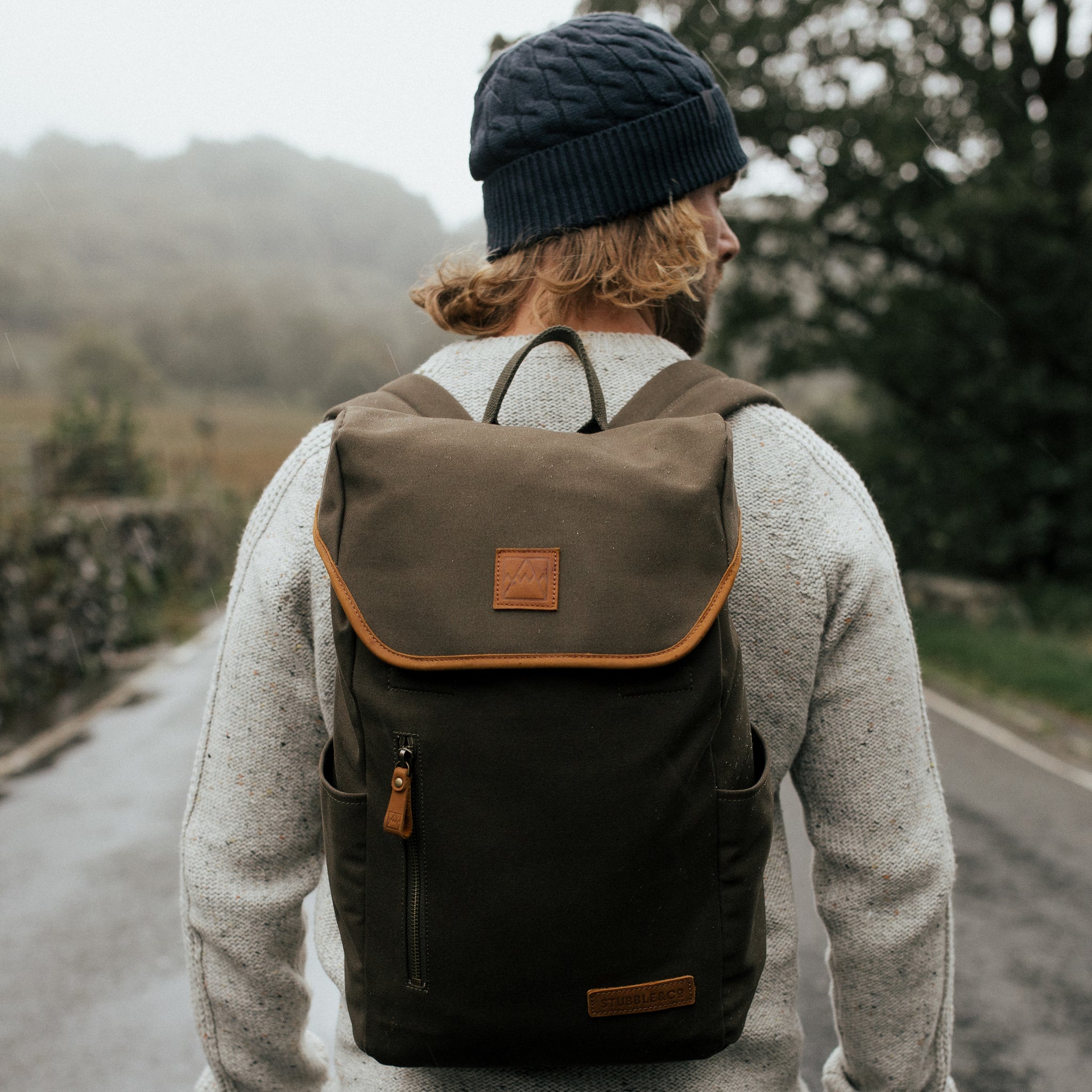 The Backpack. Premium Waterproofed Canvas and Leather. 15