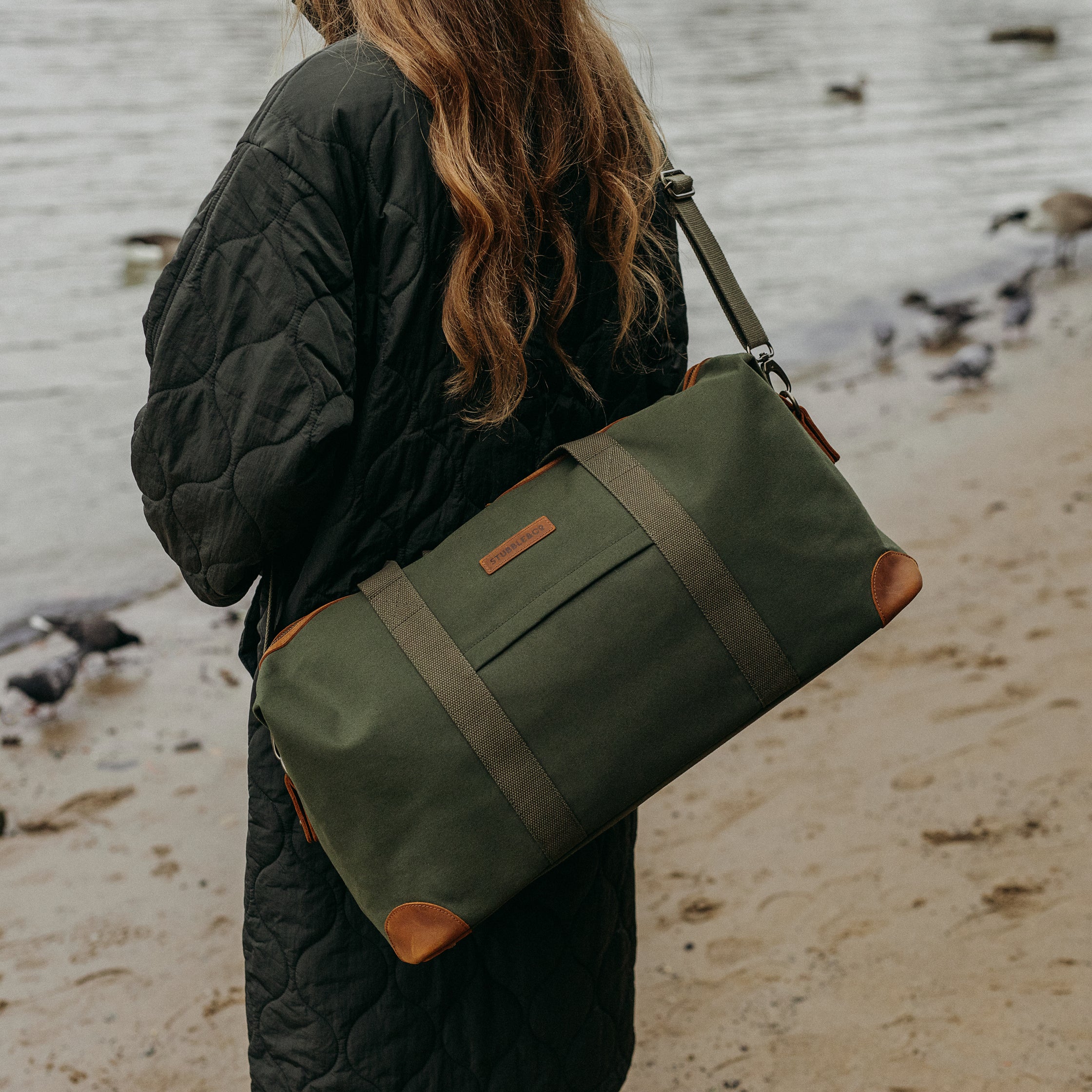 The Weekender. Waterproofed Canvas and Leather Holdall. 15