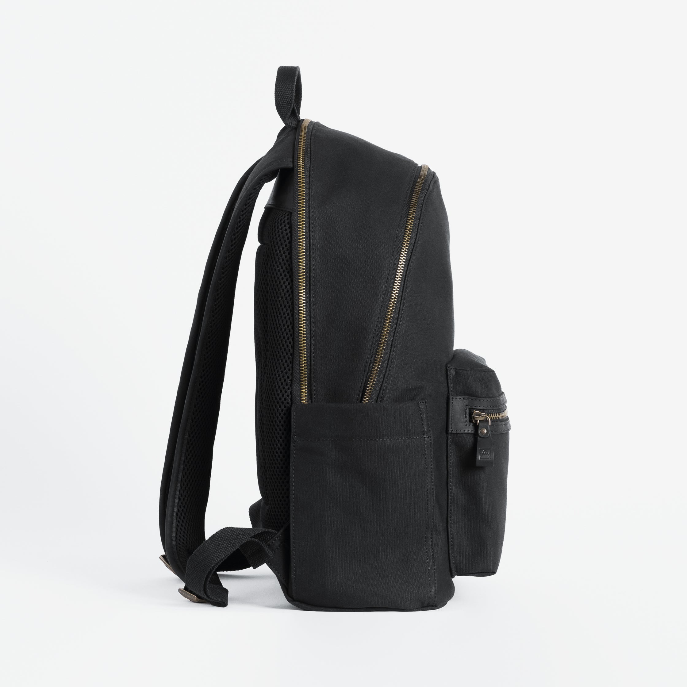 The Commuter Backpack. Waterproofed Canvas and Leather. 16