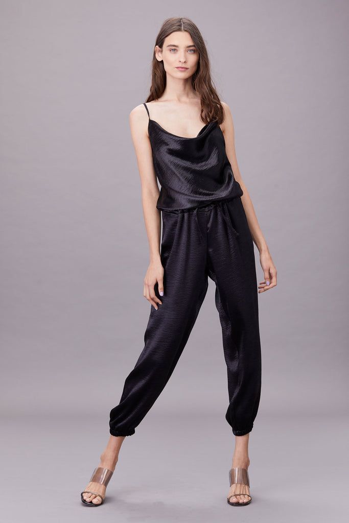 black cami jumpsuit