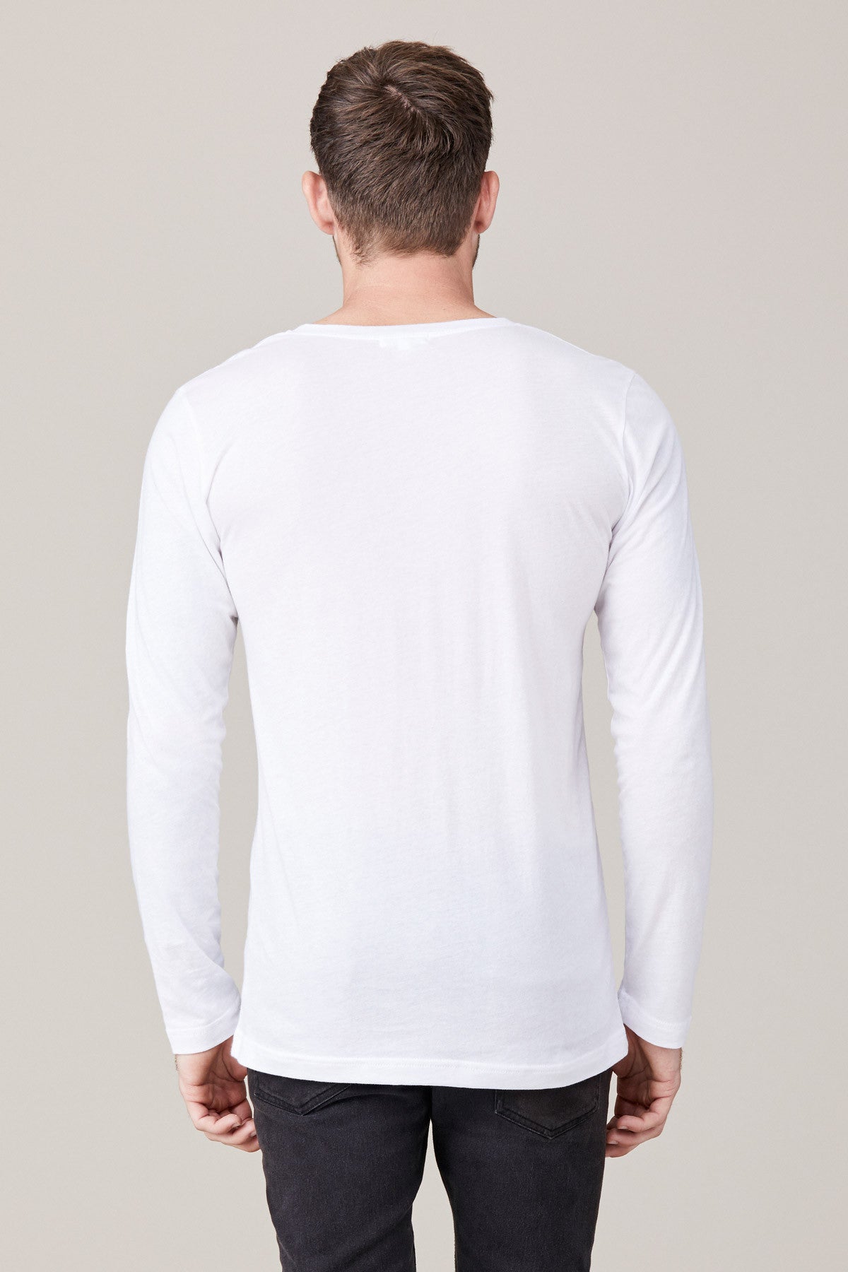 Download Men's Long Sleeve Button Henley - White - LNA Clothing