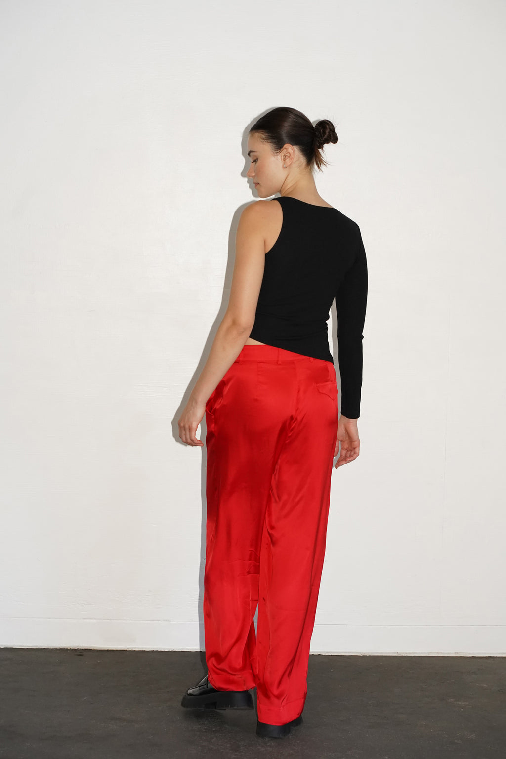 LNA Leg Pant in Red LNA Clothing