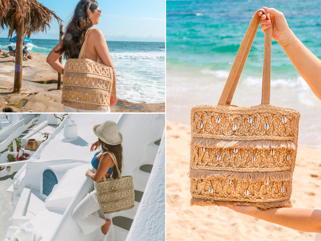 Isla Jute Seashell Tote