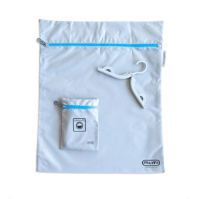 Mumi Travel Laundry Bag, Moisture and Smell-Proof, Wash Bags Separate Laundry from Clean Clothes, with Folding Hanger and Outer Bag