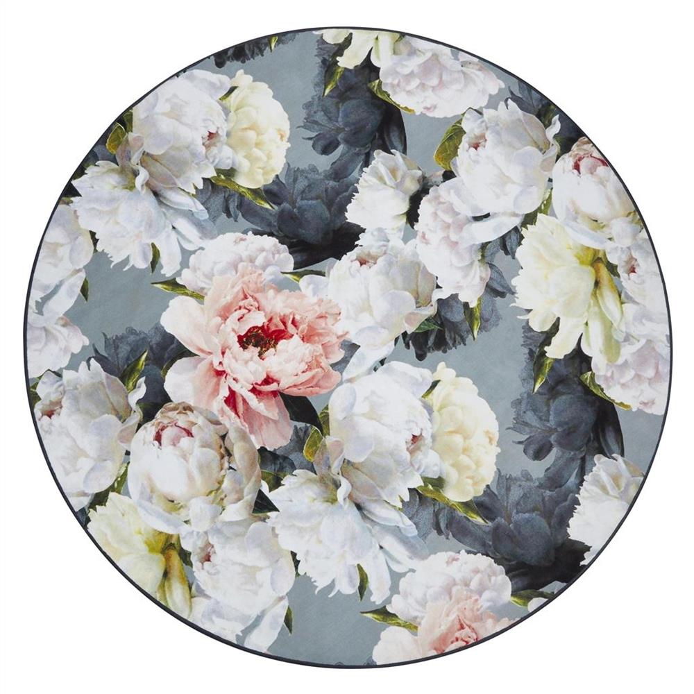 PEONIA GRANDE ROUND RUG Zinc | Home Interiors