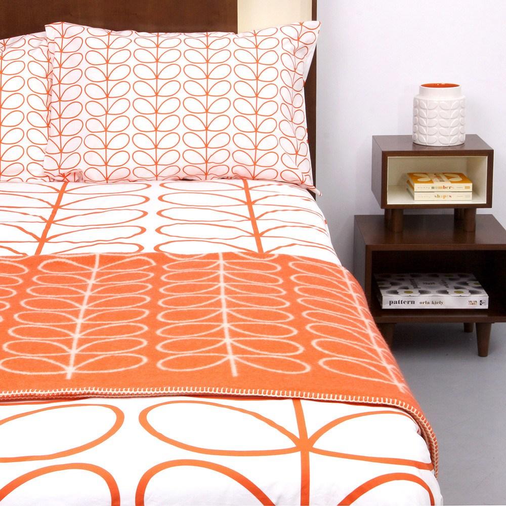 Orla Kiely Nz Bed Linen Large Linear Stem Persimmon Buy Online