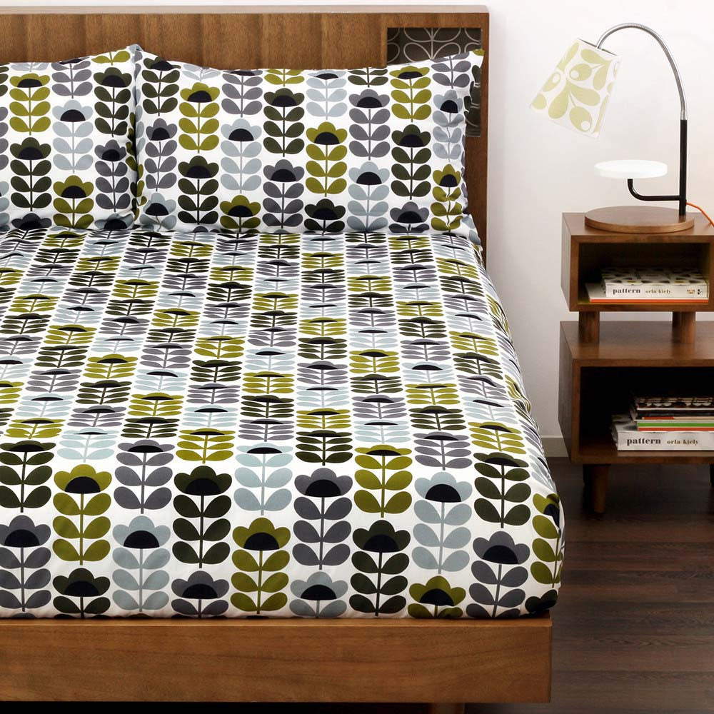 Orla Kiely Nz Bed Linen Large Linear Stem Duck Egg Buy Online