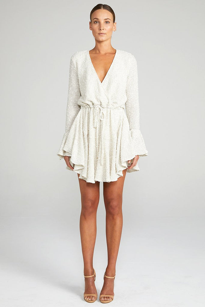 shona joy aimee frill cuff dress