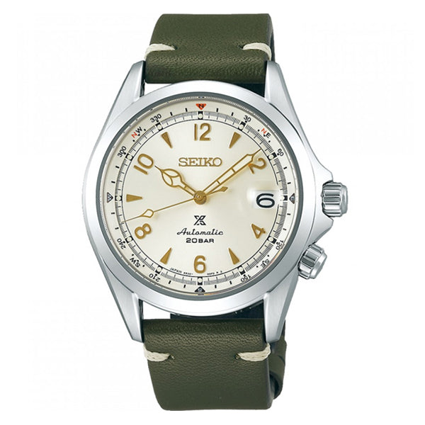 JDM] Seiko Prospex (Japan Made) Alpinist Automatic Green Leather Strap  Watch SBDC093 SBDC093J | Watchspree