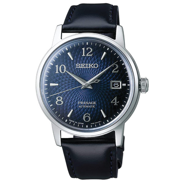 JDM] Seiko Presage (Japan Made) Automatic Navy Blue Calf Leather Strap Watch  SARY165 SARY165J | Watchspree