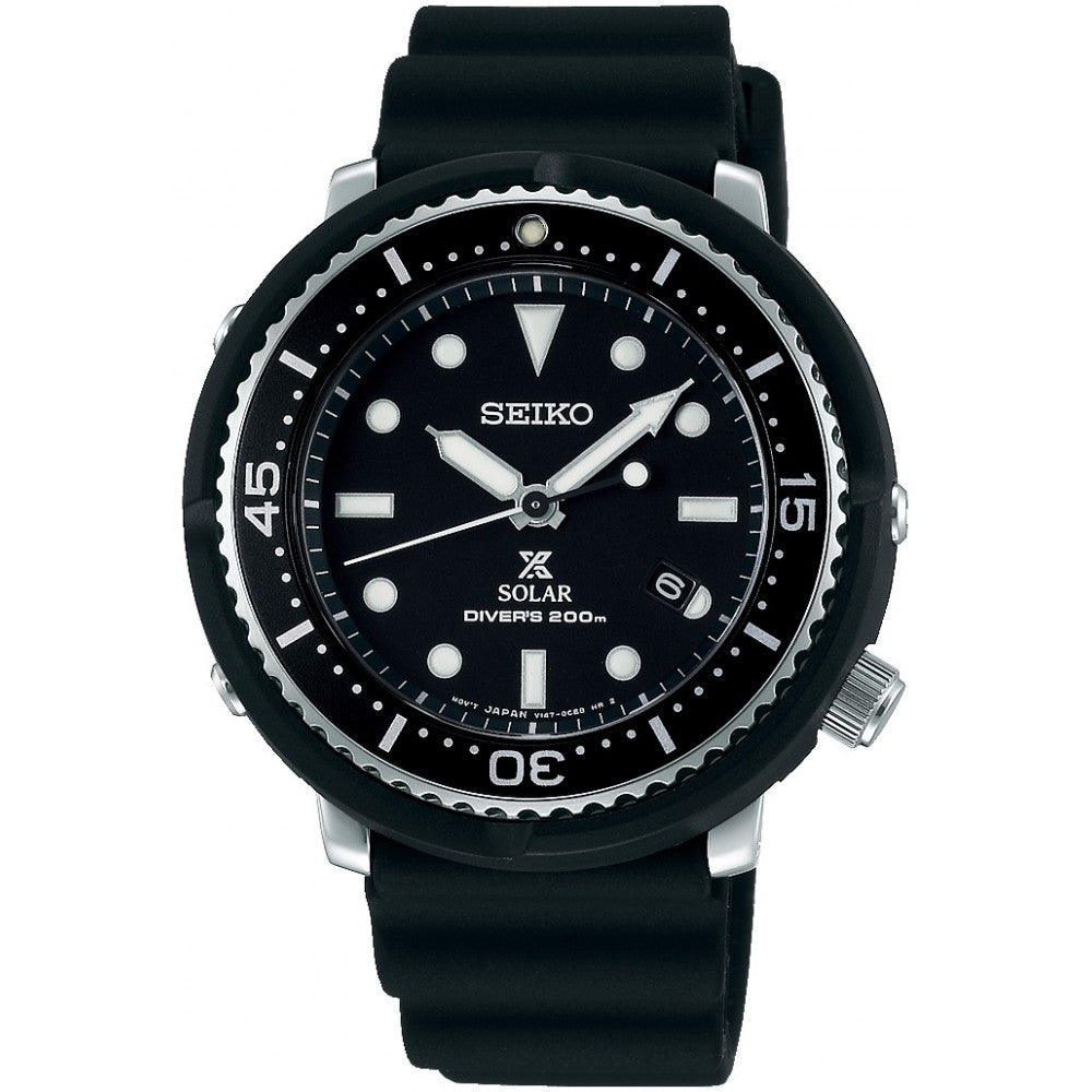 Seiko Prospex LOWERCASE Produced Limited Edition Solar Black Silicon Strap  Watch STBR007 STBR007J | Watchspree