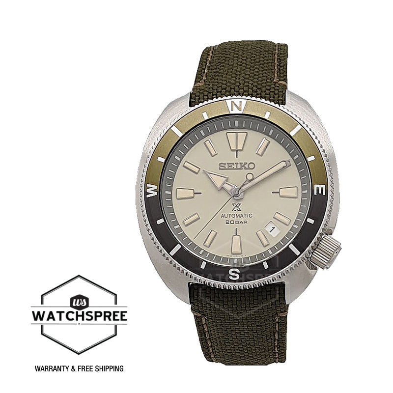 Seiko Prospex Automatic Olive Green Polyester Strap Watch SRPG13K1 (LO –  Watchspree