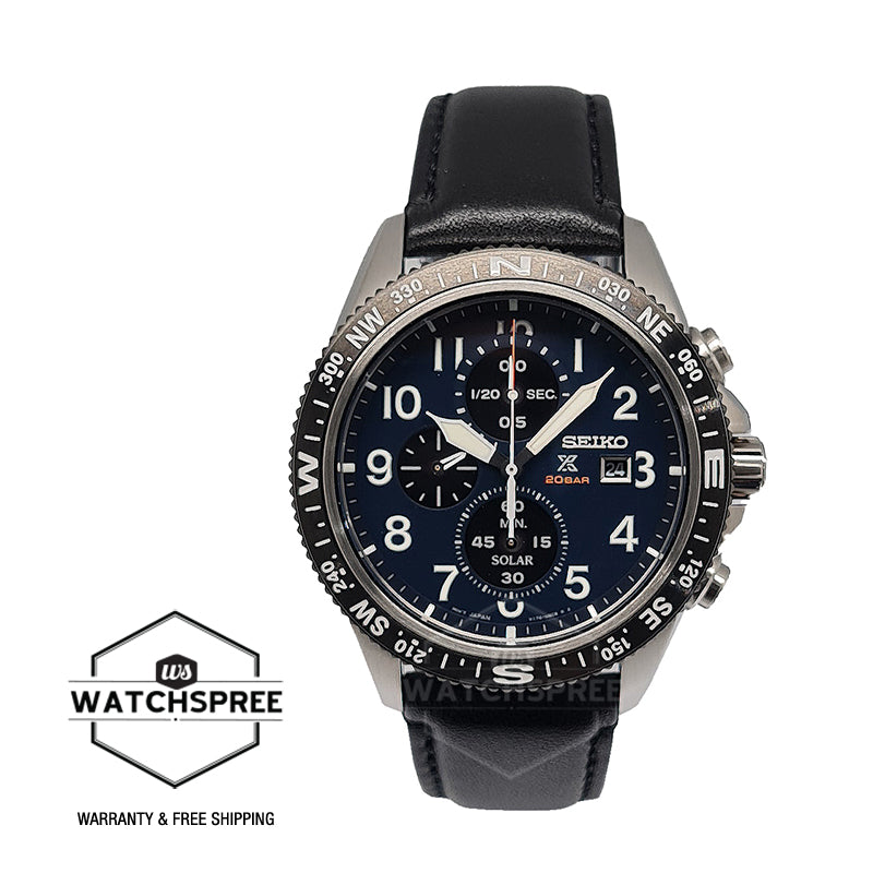 Seiko Prospex Solar Black Calf Leather Strap Watch SSC737P1 (LOCAL BUY –  Watchspree