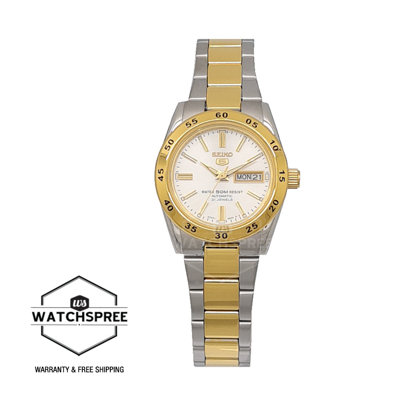 Seiko Ladies' 5 Automatic Stainless Steel Band Watch SYMG42K1 – Page 2 Watchspree