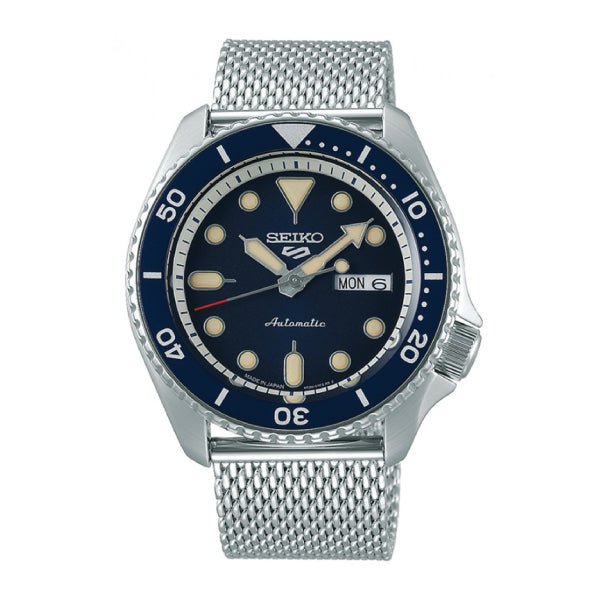 JDM] Seiko 5 Sports (Japan Made) Automatic Silver Stainless Steel Band Watch  SBSA015 | Watchspree