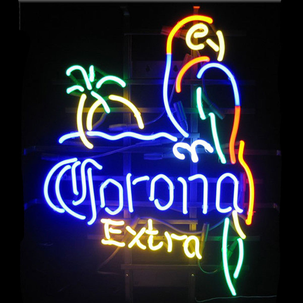 Corona extra perroquet néon Bar logo