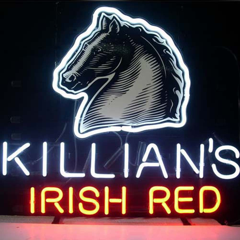 Professional Killians Irish Red Lager Beer Bar Open Neon