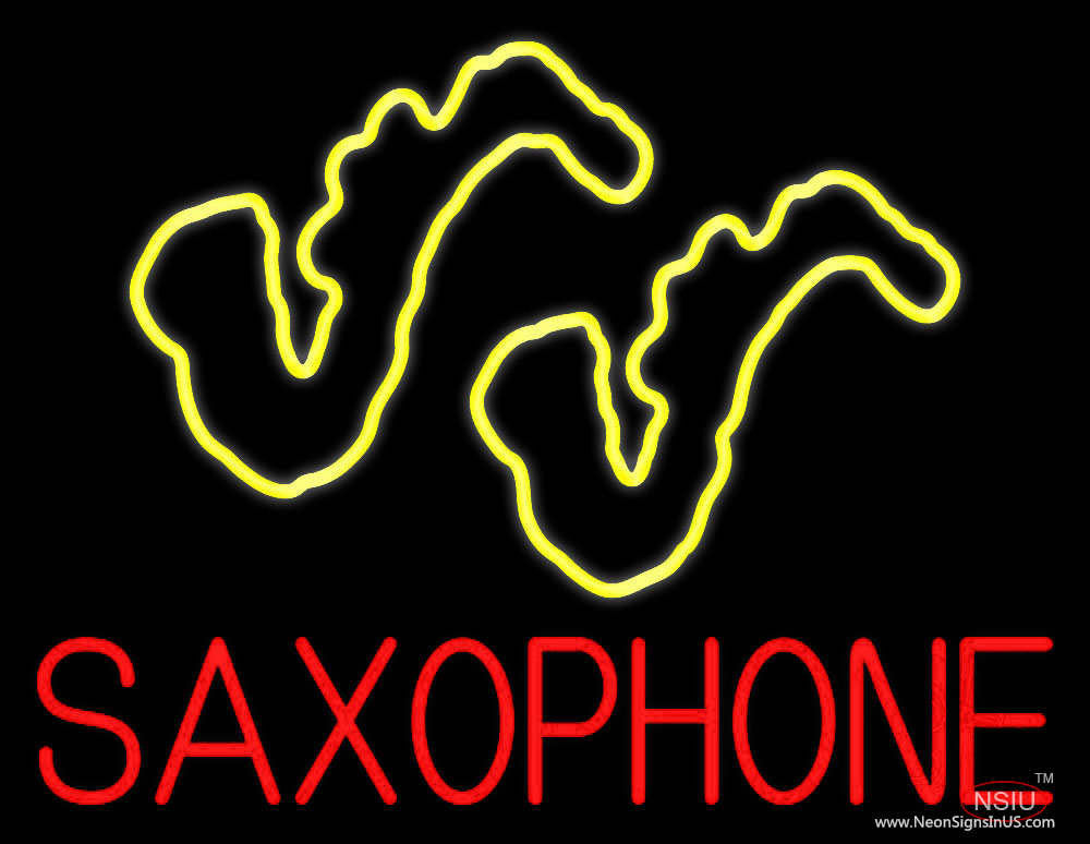 Yellow Saxophones Handmade Art Neon Sign - Bro Neon Sign